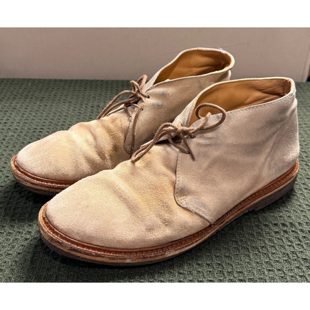 Brunello Cucinelli Mens Suede Chukka Desert Boots Sand Beige Italy Size 43